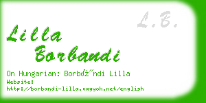 lilla borbandi business card